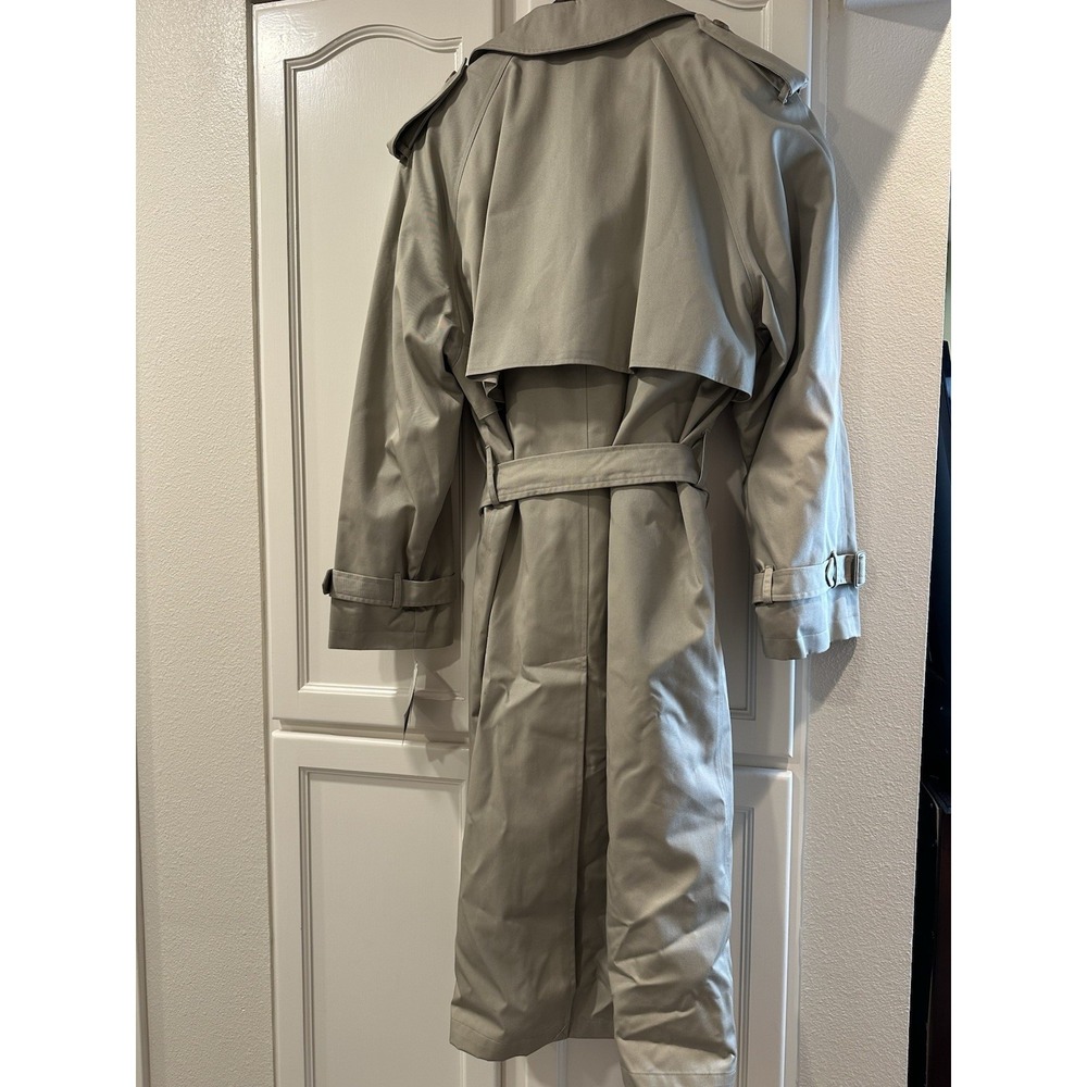 New Stafford Men's Tan Trench Coat 44 Regular - Picture 7 of 15